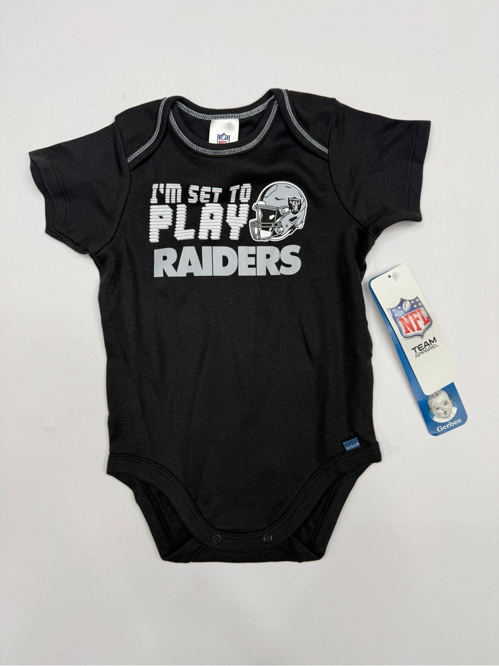Gerber NFL Raiders Black Baby Onesie